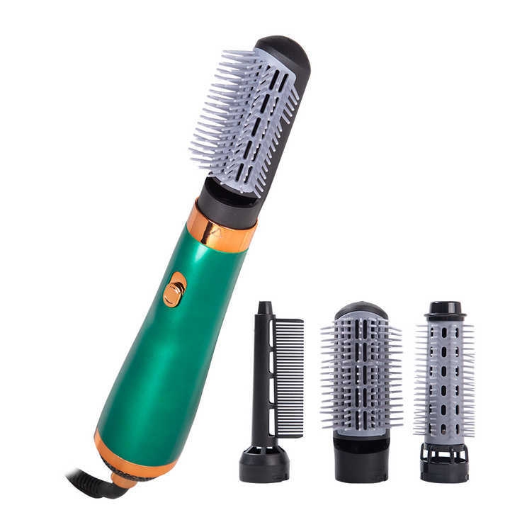 Sèche-cheveux professionnel en une étape, pour fille, brosse pour sèche-cheveux, lisseur à cheveux, couleur personnalisée, peigne à friser, ions négatifs