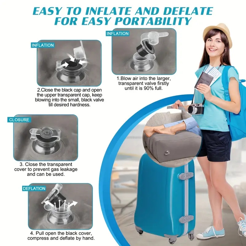 inflatable wedge pillow for leg knee soft support cushion for muscle relaxation   inflatable feature with     Product details 5