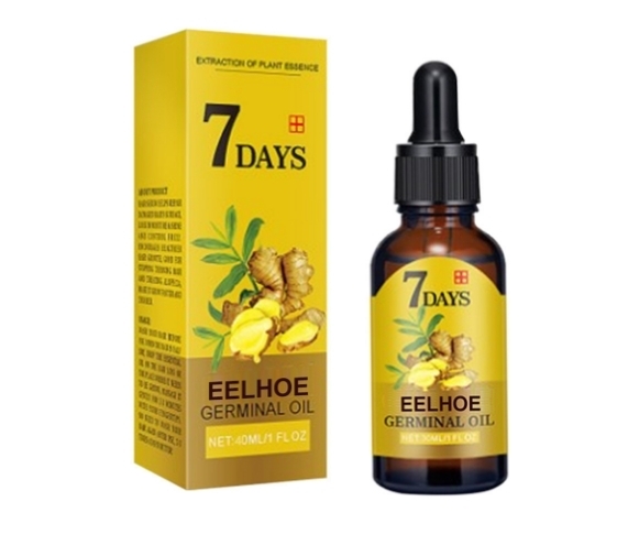 Huile Accélératrice de Croissance Capillaire en 7 Jours au Gingembre, Traitement Anti-Chute de Cheveux pour Hommes et Femmes, Sérum Traitant le Cuir Chevelu, Produits de Beauté