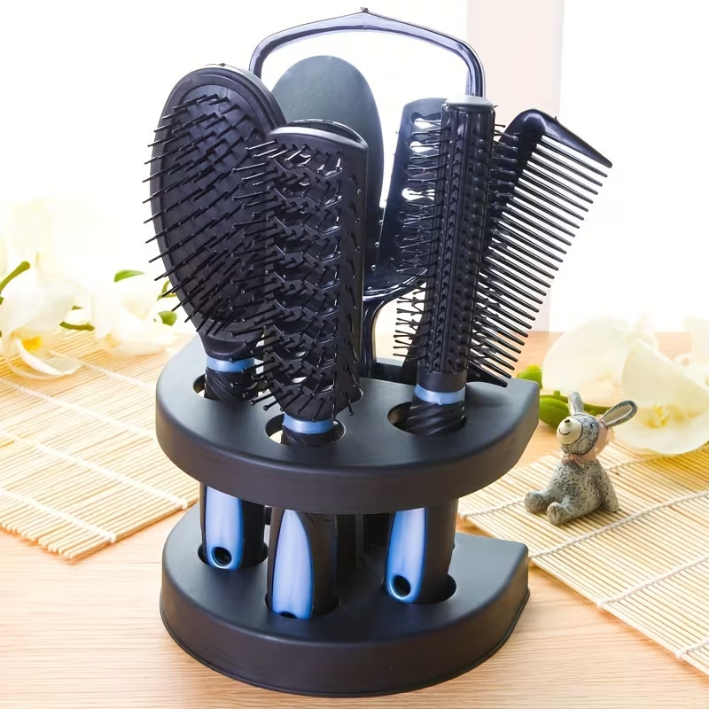 5pcs unisex professional hair styling set scalp massage detangling brushes comb makeup unscented for normal relaxed textured hair Product details 5
