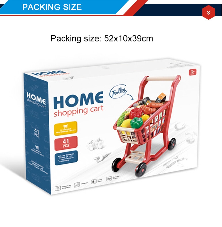 Nouveau chariot de supermarché en plastique pour enfants, jouet d'imitation mini chariot de courses