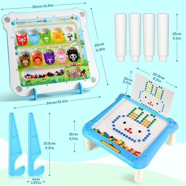 Juego 2 en 1: Laberinto Magnético y Tablero Dibujo carousel