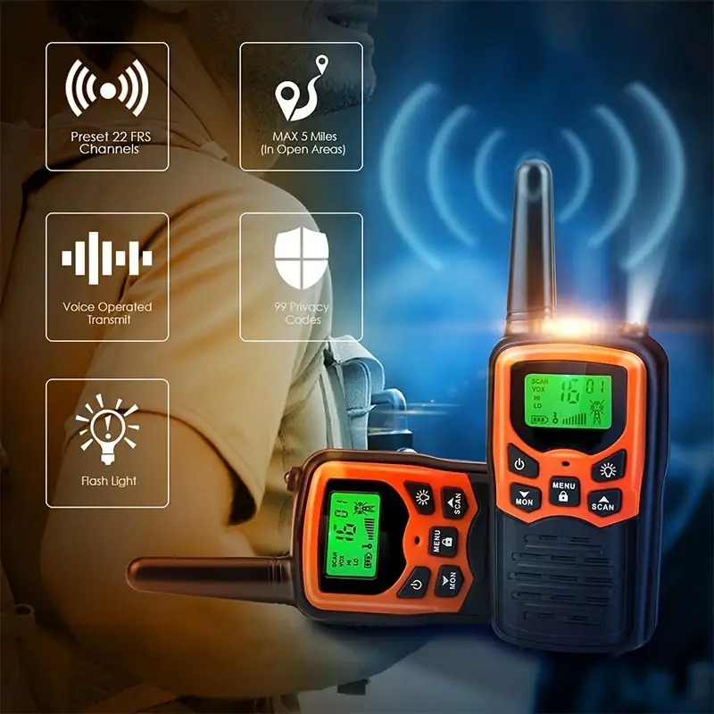 new tag mini walkie talkie with lcd display for outdoor camping travel hiking details 4