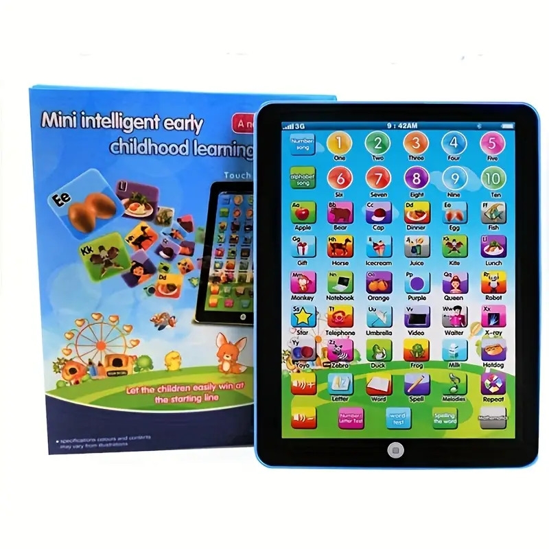 educational tablet learning pad toy for boys girls battery powered multicolor details 5