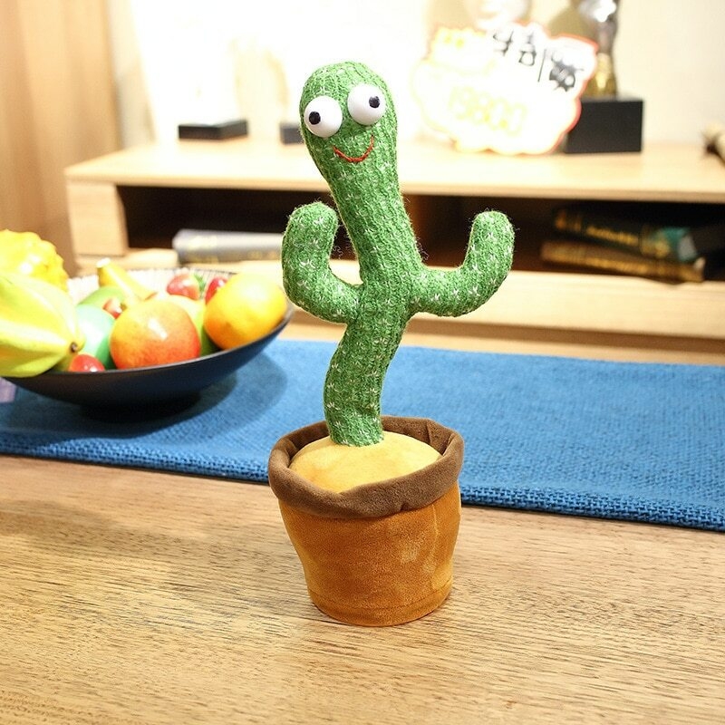 Cactus danse électrique parlant USB, jouet en peluche secoué - Plan C