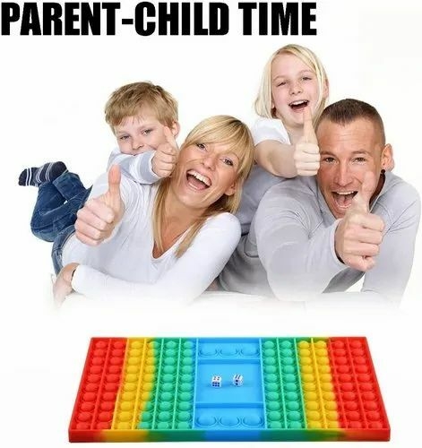 Rainbow Silicone Pop It Game, Number Of Players: 2, Large