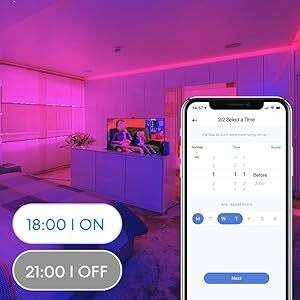 ruban à LED Wi-Fi avec minuterie