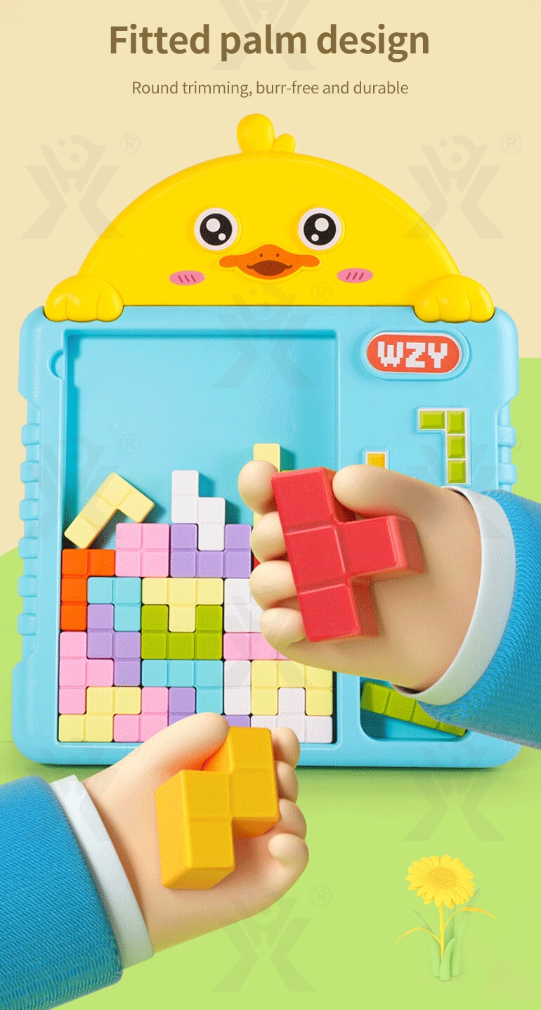 Jouets de blocs pour bébés Chengji, blocs de construction en plastique pour enfants, animaux de dessin animé colorés, outils éducatifs créatifs russes