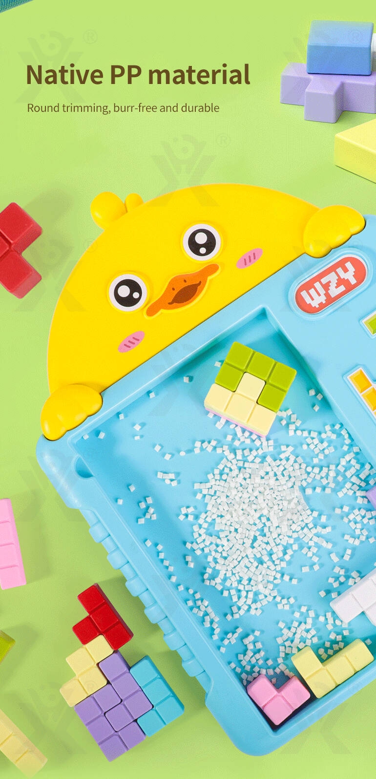 Jouets de blocs pour bébés Chengji, blocs de construction en plastique pour enfants, animaux de dessin animé colorés, outils éducatifs créatifs russes