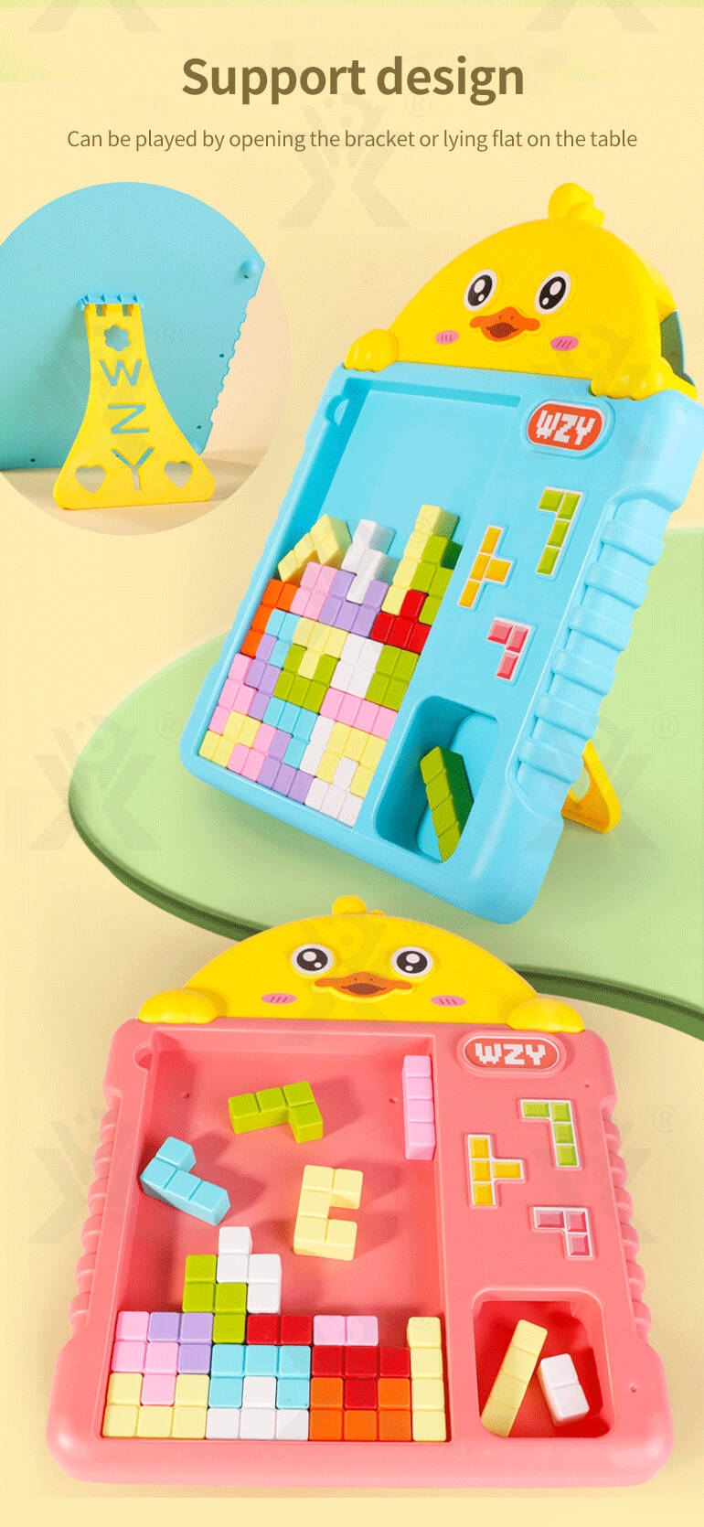 Jouets de blocs pour bébés Chengji, blocs de construction en plastique pour enfants, animaux de dessin animé colorés, outils éducatifs créatifs russes