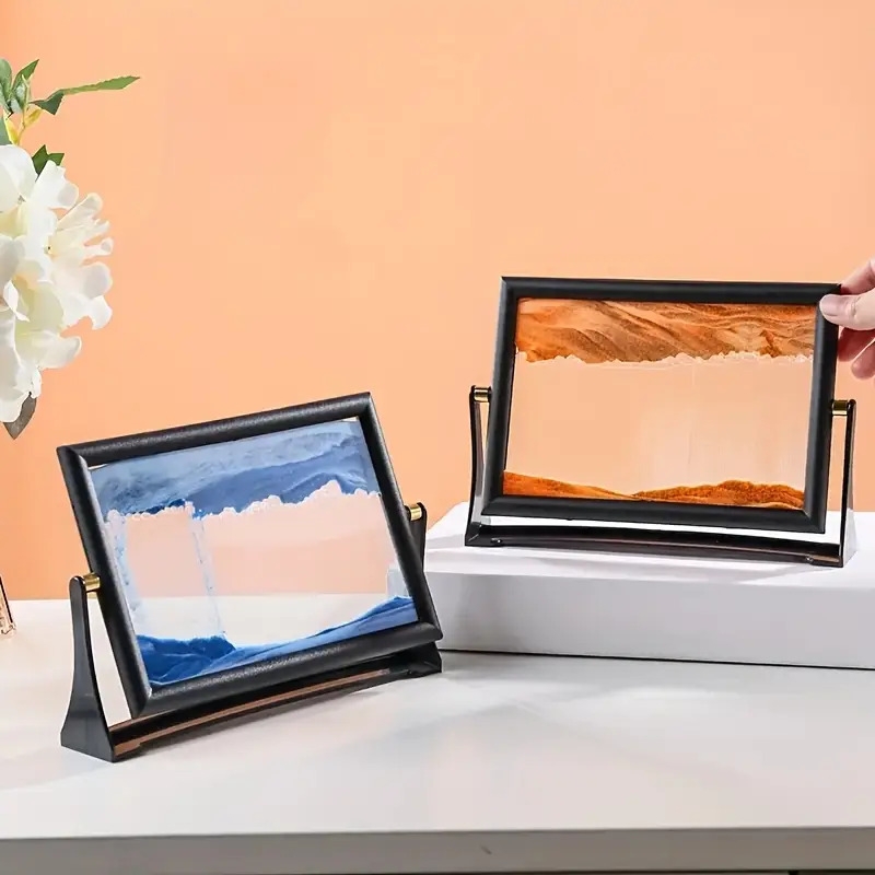 迷人风格 3d 流沙定时器 - 旋转玻璃沙艺术，独特的家居和办公室装饰，完美的节日礼物，非常适合房间装饰 商品详情 4