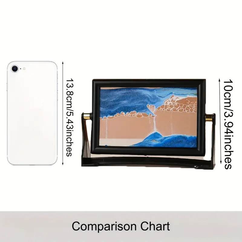 迷人风格 3d 流沙定时器 - 旋转玻璃沙艺术，独特的家居和办公室装饰，完美的节日礼物，非常适合房间装饰 商品详情 8