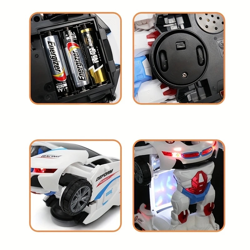 automatic deformation robot car toy car   a robot car automatic universal avoid obstacles with lights and music birthday gift christmas gift holiday gift not delivery battery halloween gift details 6