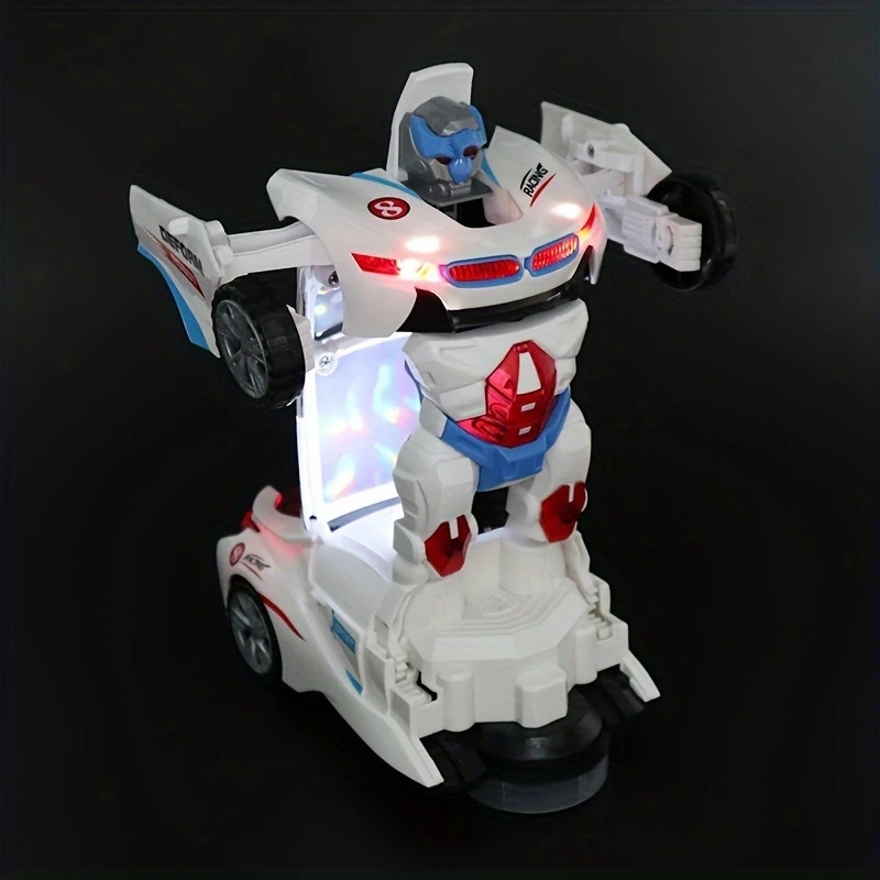 automatic deformation robot car toy car   a robot car automatic universal avoid obstacles with lights and music birthday gift christmas gift holiday gift not delivery battery halloween gift details 8