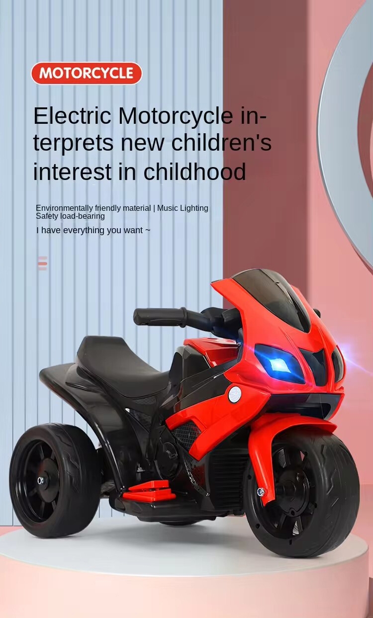 Moto électrique pour enfants voiture jouet auto-conduite pour enfants peut asseoir les gens tricycle pour enfants