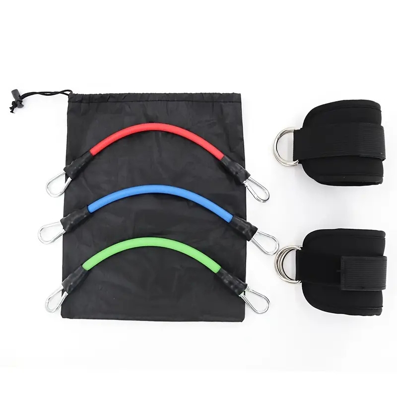 5pcs ankle bands with ankle straps fitness tension rope suitable for leg and hip training muscle exercise yoga Product details 6