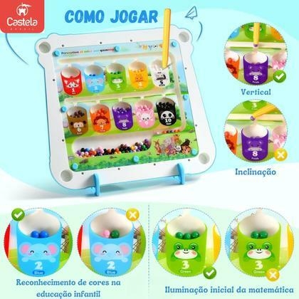 Image de table et labyrinthe magnétique éducatif 2 en 1 - Bleu - Castille