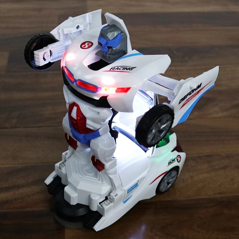 automatic deformation robot car toy car a robot car automatic universal avoid obstacles with lights and music birthday gift christmas gift holiday gift not delivery battery halloween gift details 7