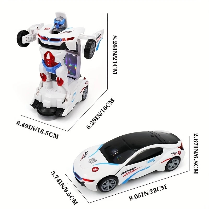 automatic deformation robot car toy car a robot car automatic universal avoid obstacles with lights and music birthday gift christmas gift holiday gift not delivery battery halloween gift 2