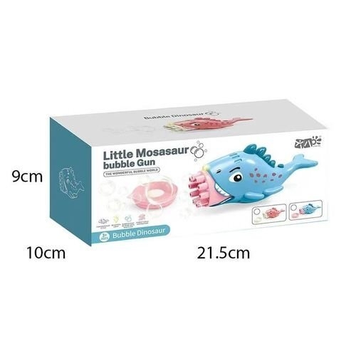 Pistolet à bulles Stem Little Mosasaur - Le monde merveilleux des bulles (3 ans et plus) - Couleurs assorties