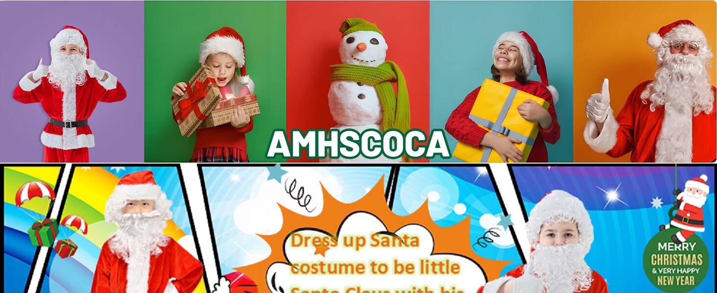 Costume de père noël pour enfants garçons tenue de père noël de noël trjes de père noël para niños