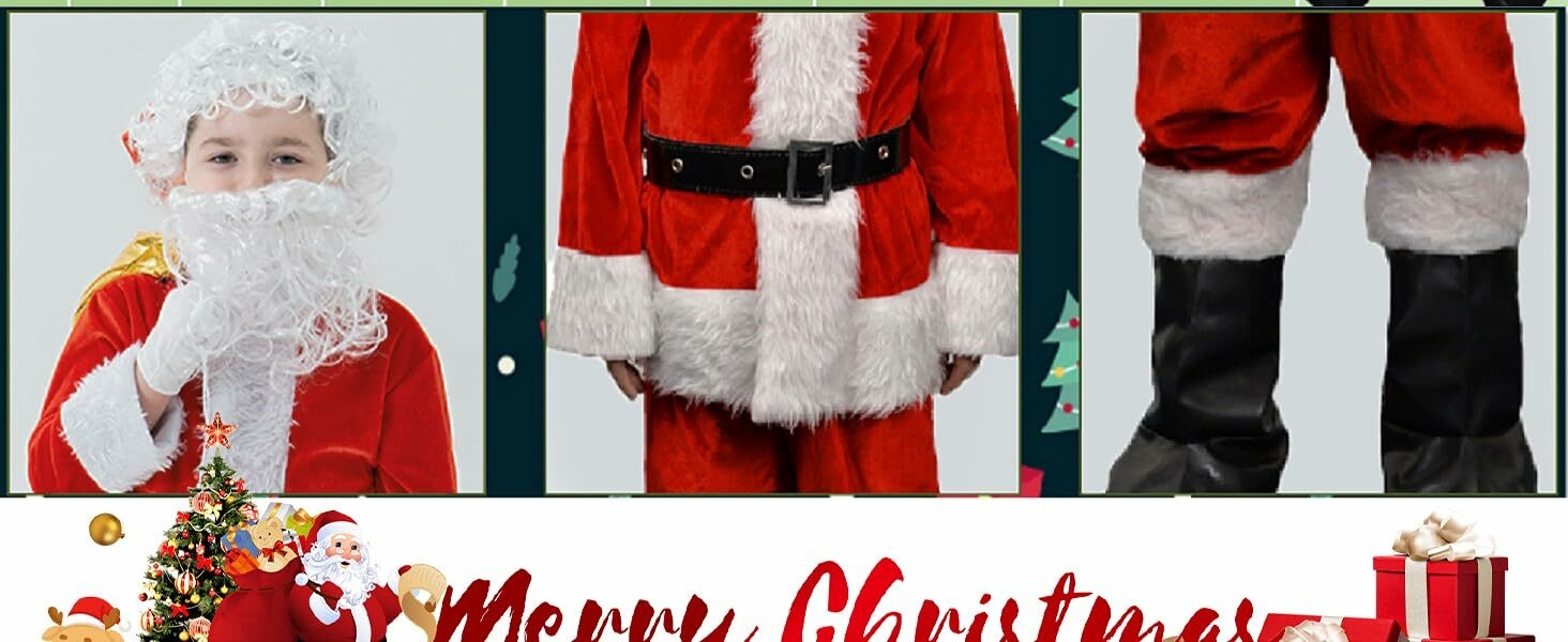 Costume de père noël pour enfants garçons tenue de père noël de noël trjes de père noël para niños