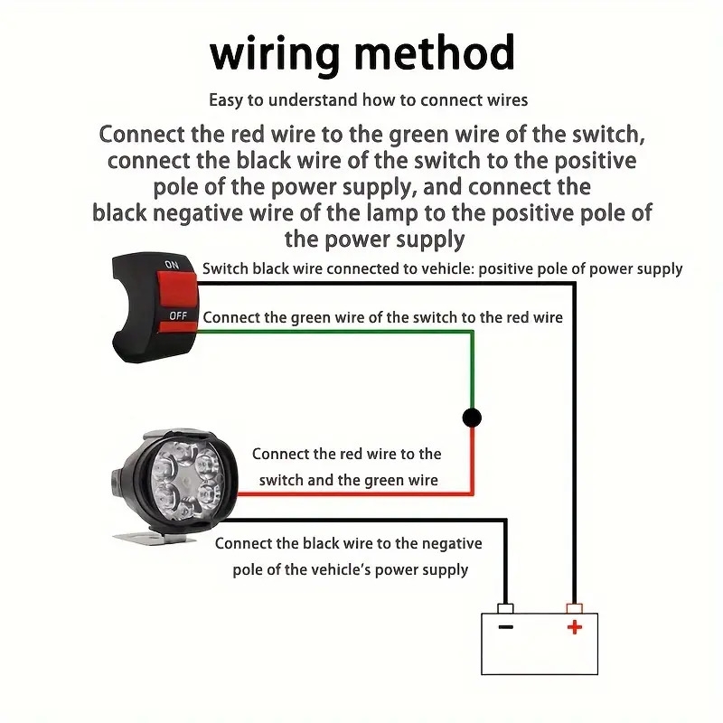 2pcs motorcycle lights 6led high bright car lights brightness auxiliary lights with switch accessories details 0
