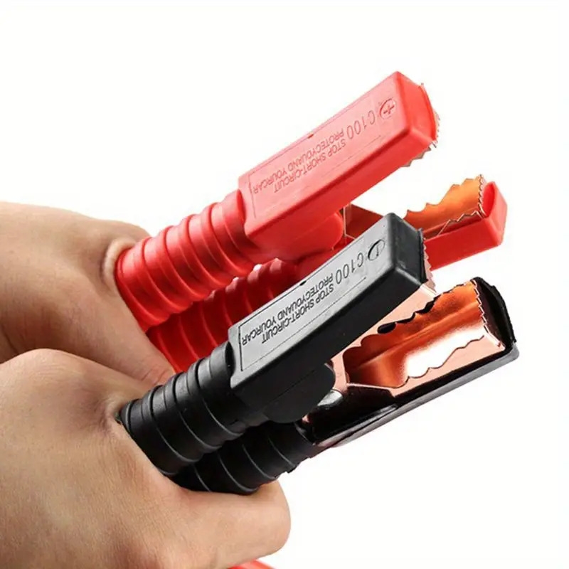 auto battery heavy duty jumper cables 4 gauge 13ft 2000amp with carry bag booster cables for cars truck suv positive and negative jump start cables details 1