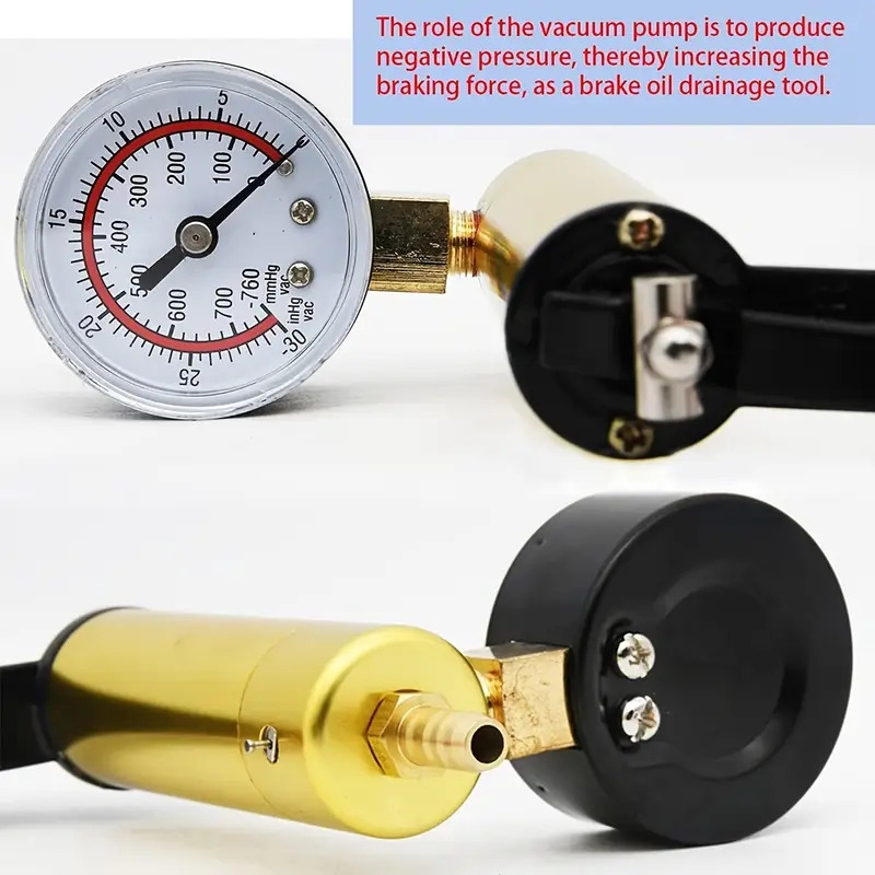 1pc 2 in 1 brake bleeder kit handheld vacuum pump test set brake fluid tester brake fluid replacement tool applicable to cars with protective cover adapter single bleeding system details 1