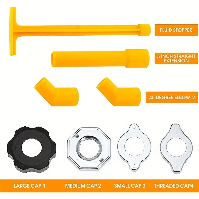 15pcs spill proof radiator coolant filling funnel kit details 8