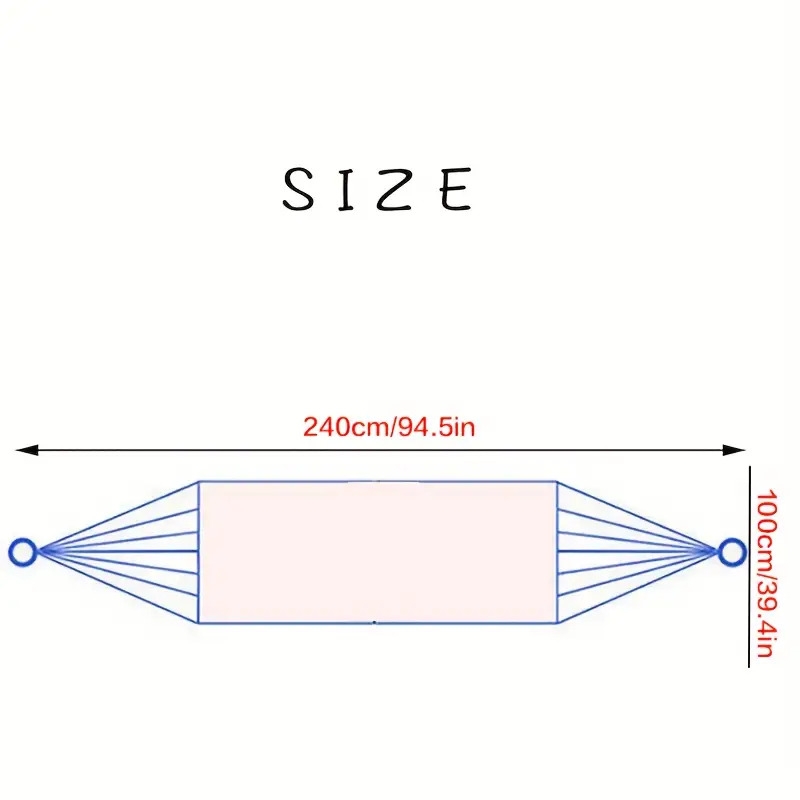 hammock strap rope storage bag 240 100cm outdoor thickened nylon mesh hammock for camping garden yard details 3