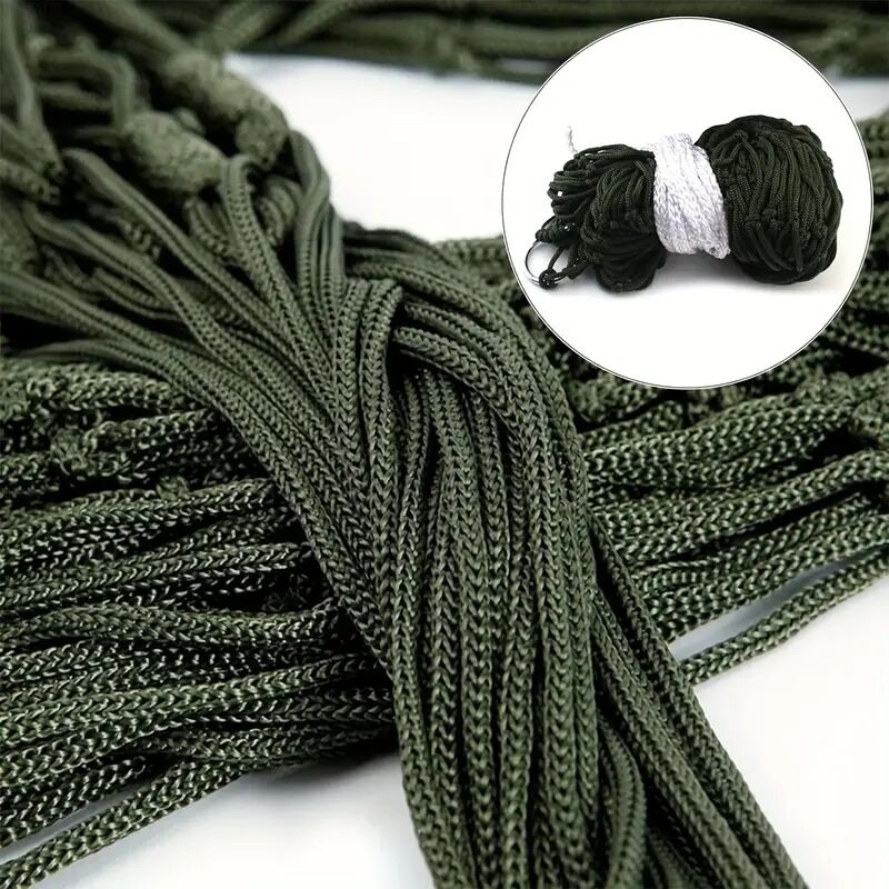 hammock strap rope storage bag 240 100cm outdoor thickened nylon mesh hammock for camping garden yard details 5