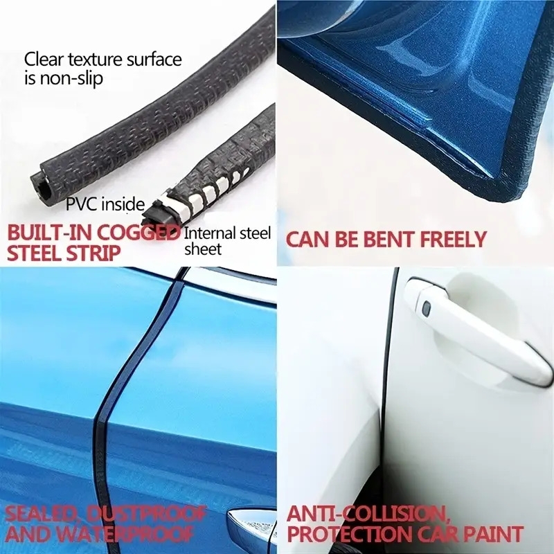 car door protector car door anti collision strip soundproof strip dustproof rubber strip door bottom anti collision rubber strip 4