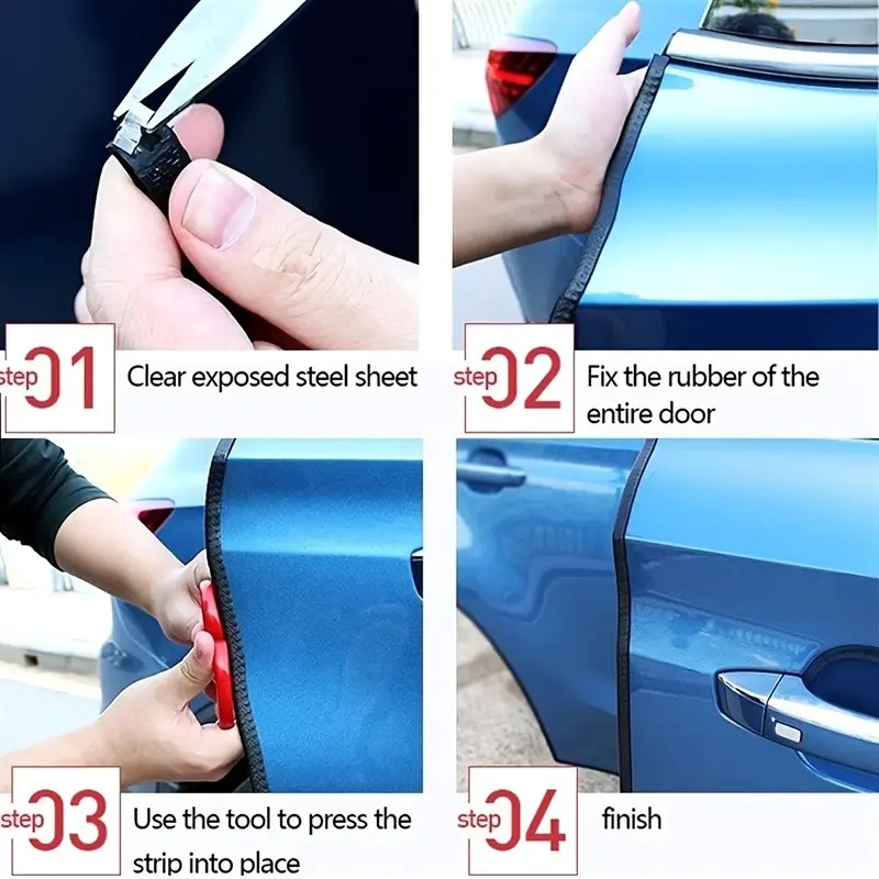 car door protector car door anti collision strip soundproof strip dustproof rubber strip door bottom anti collision rubber strip 3