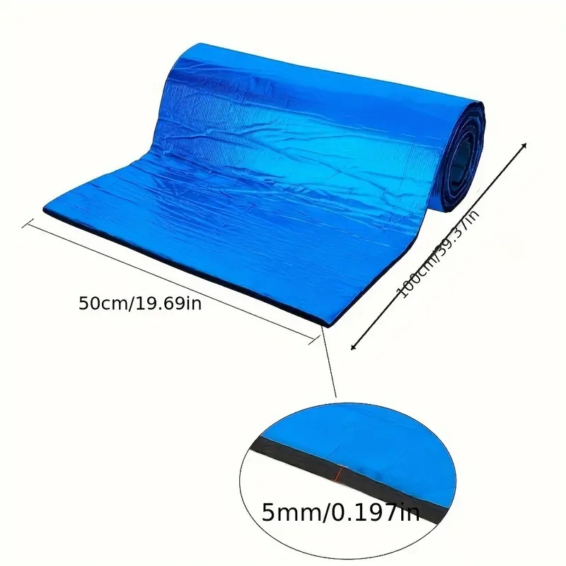 car thermal and acoustic insulation foam   thermal and acoustic insulation mat aluminum foil self   thermal and acoustic insulation mat car hood acoustic foam blue 50   0 5cm 5