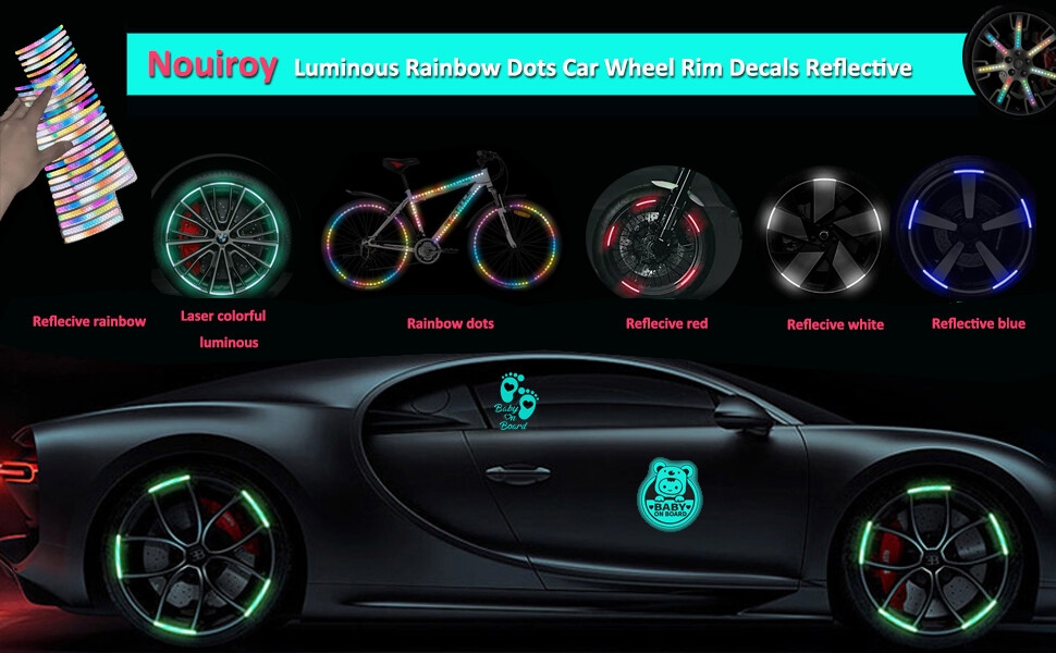Luminous Car Wheel Rim Decals