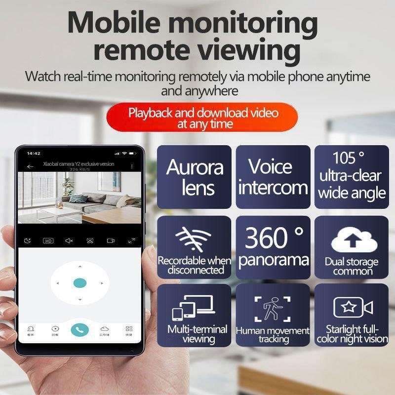 360 Degree Surveillance Camera: Wireless Outdoor Home Monitor with Remote Phone Access & Night Vision