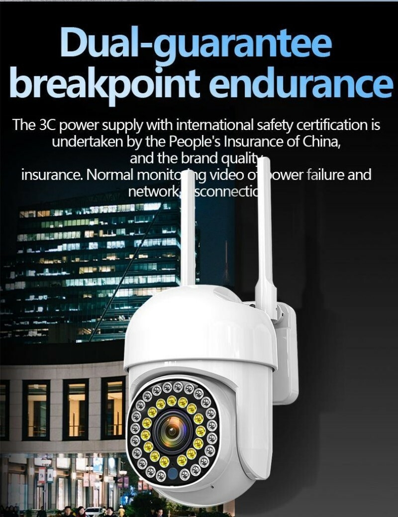 360 Degree Surveillance Camera: Wireless Outdoor Home Monitor with Remote Phone Access & Night Vision