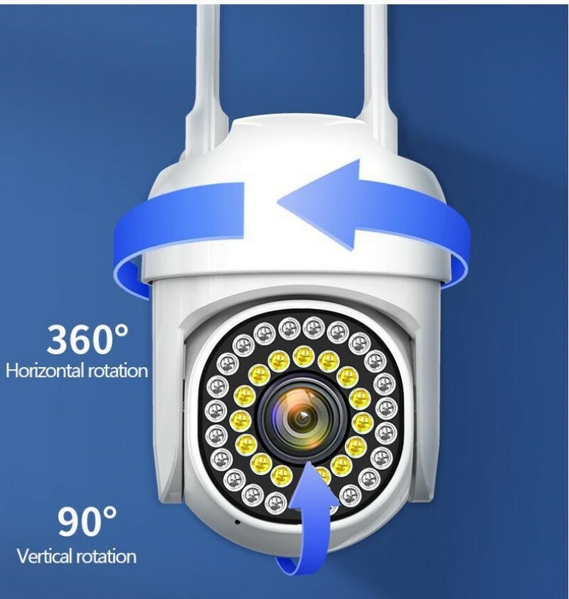 360 Degree Surveillance Camera: Wireless Outdoor Home Monitor with Remote Phone Access & Night Vision