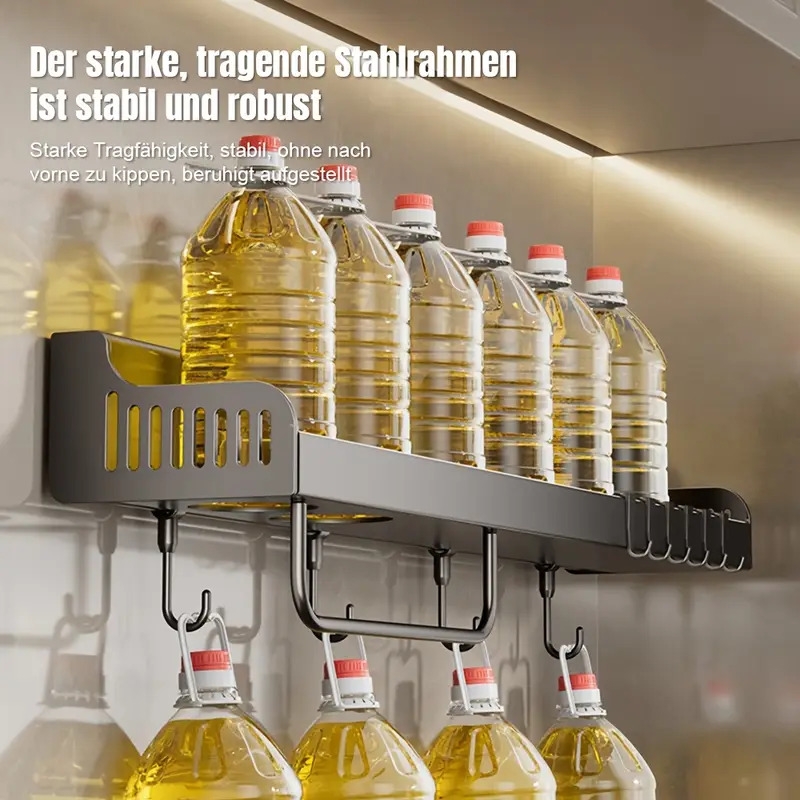 60 stainless steel kitchen organizer rack with dual chopsticks holder, wall mount, space-saving storage for utensils and spices, kitchen organizers and storage details 8