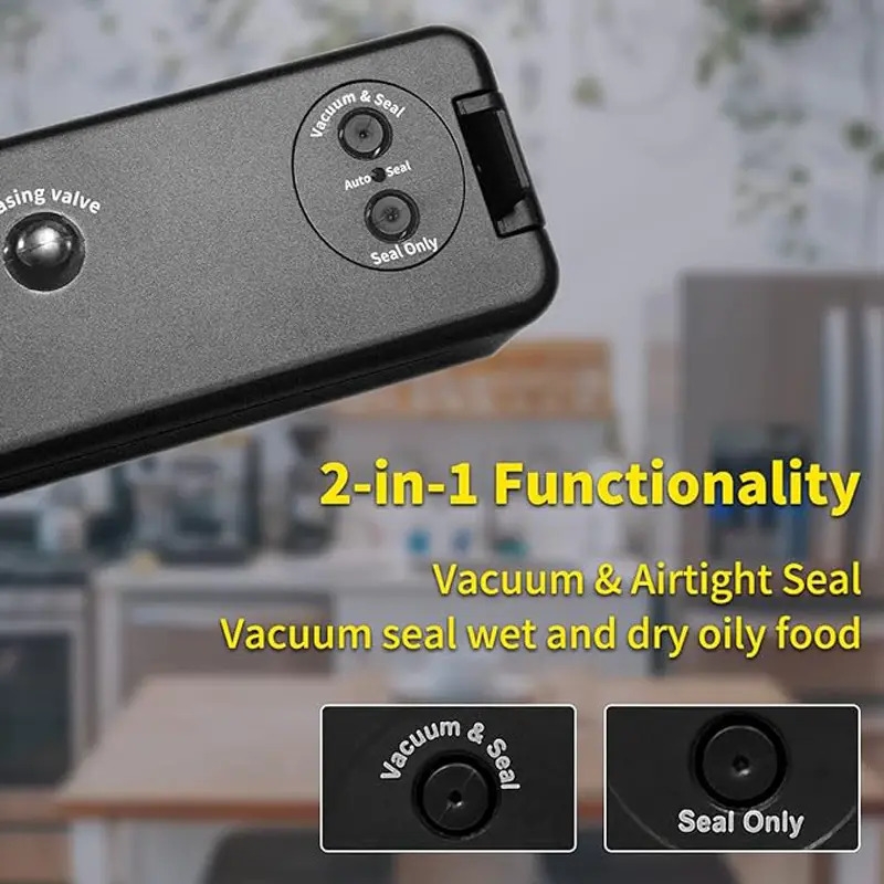 真空封口机,附有 50 个密封袋,用于食品保存和低温烹调,自动气体食品密封系统 详情 5