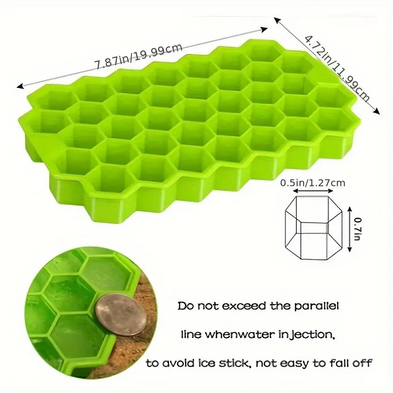 3pcs honeycomb   trays 37 cavities bpa free silicone mold with   lids   festive drinks chilled treats ideal for halloween christmas easter thanksgiving fathers day celebrations details 2