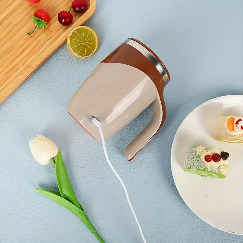 自搅拌马克杯:可充电自动磁力自搅拌咖啡杯,旋转家用办公室旅行搅拌杯,用于搅拌咖啡、巧克力、牛奶、蛋白粉、可可等,非常适合办公室、学校、健身房 详情 3