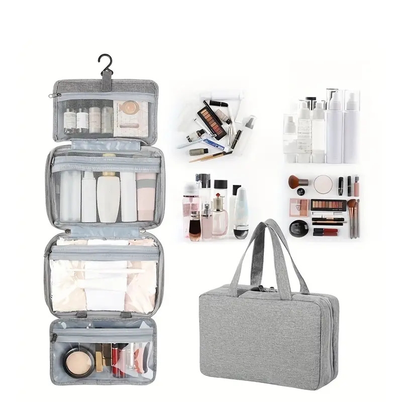 干湿分离旅行折叠洗漱包，化妆品袋，大容量多功能旅行收纳包 1