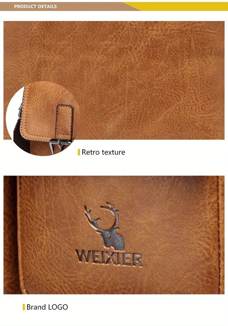 weixier shoulder bag mens messenger bag mens business satchel bag messenger bag handy shoulder messenger boys casual bag mens bag details 6