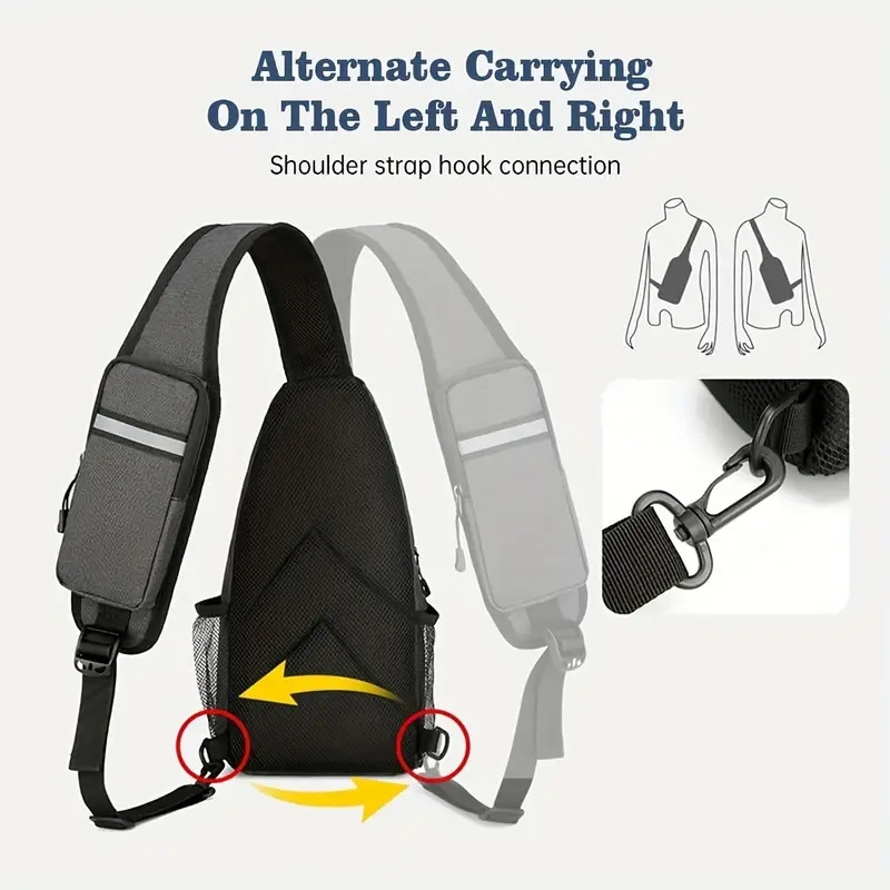 1pc waterproof single shoulder bag for men and women multi purpose large capacity cross body bag suitable for outdoor travel and work sports & outdoors temu 8