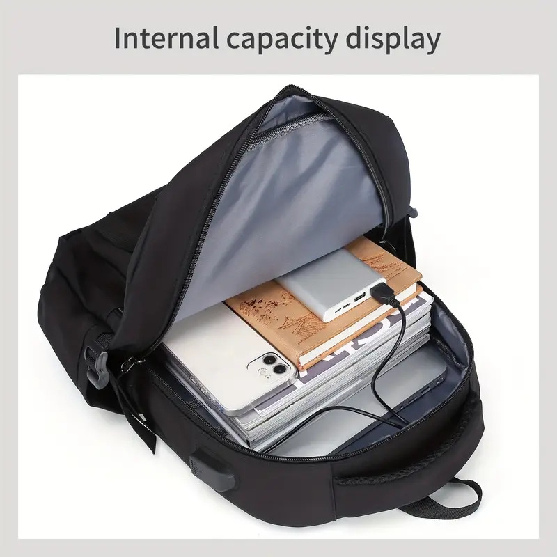 large capacity multi functional backpack trendy casual and perfect for school business and more details 3