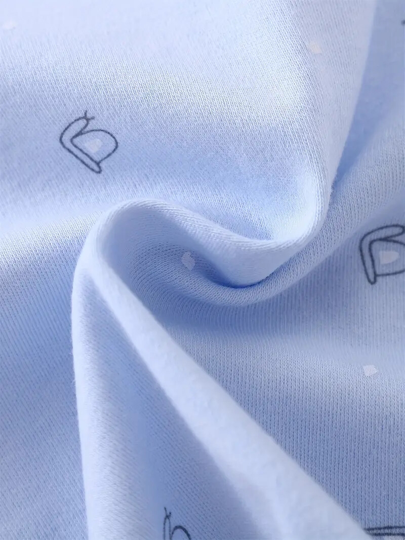 7pcs newborn outfits gifts, cute graphic baby boys girls cotton comfy clothes set - footed pants cardigan top trousers hat bib set sky blue 8