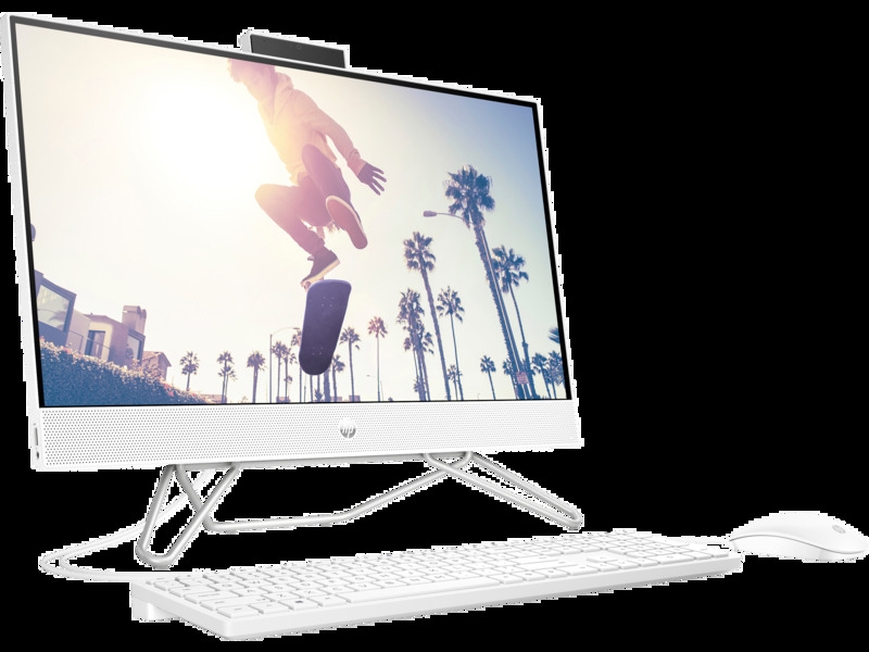 21C2 - AMD HP 24 inch All-in-One Desktop PC StarryWhite NT HDcam Freedos CheddarGoudaKBM CoreSet Fro