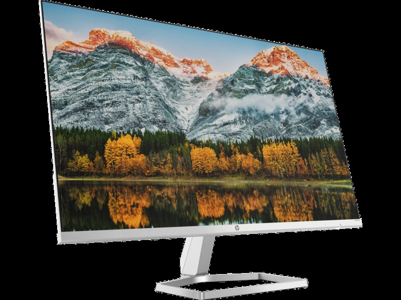 21C1 - HP M27FW - Ceramic White/Natural Silver, FHD, AMD Freesync, Front Right